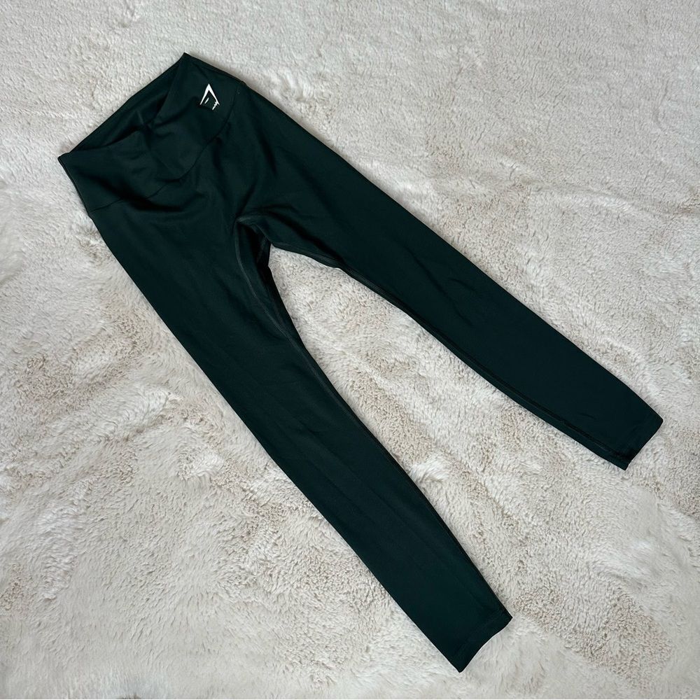 Gymshark buttery smooth dark forest green full length leggings